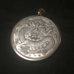 Chinese dragon coin reproduction pendant